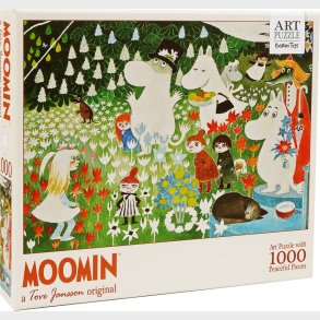 Mumi 1000 Brikker Puselspil -mumitrolde Kunstpuslespil - 1000 Brikker - Blomsterhaverd