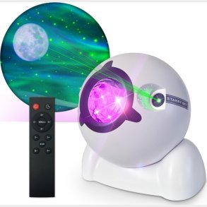 Music - Nordlys Stjerneprojektor - Farveskiftende Led-lys - 185 Mm