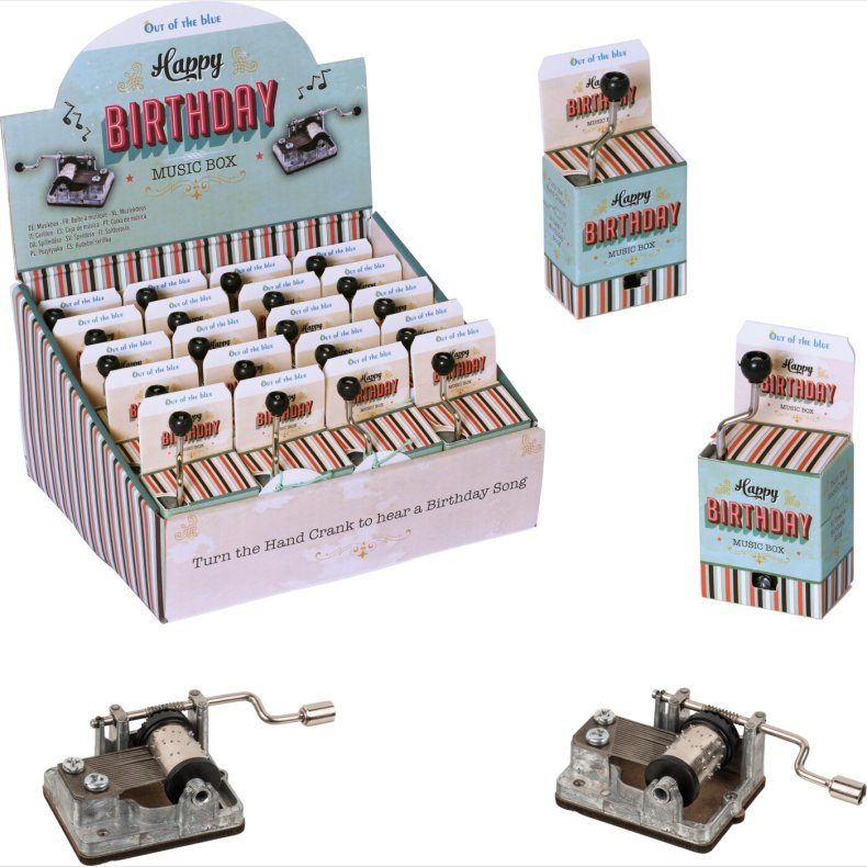 Musikbox - Happy Birthday - Ca 4 X 5 Cm - 1 Stk - Out Of The Blue