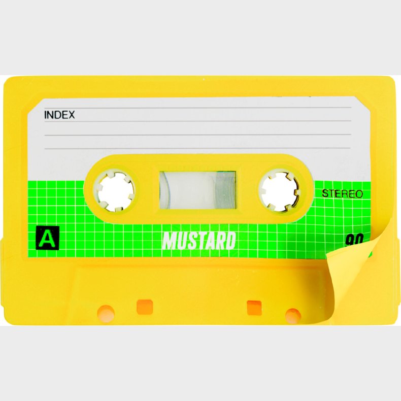Mustard - Cassette Sticky Notes - 3 Inches By 2 Inches