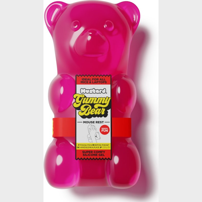 Mustard - Gummy Bear Mouse Rest - Pink - 10cm X 8cm X 3cm