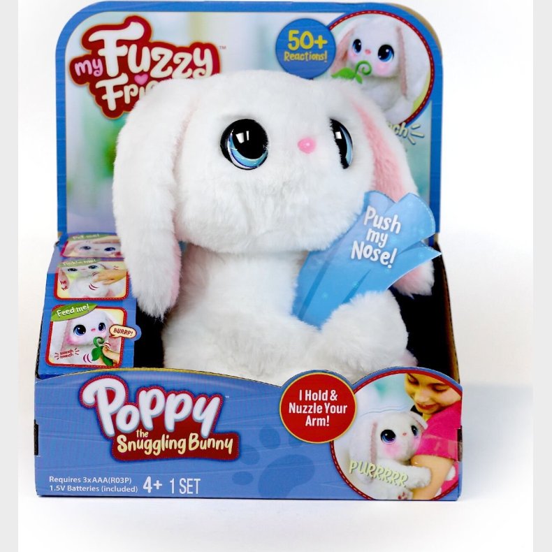 My Fuzzy Friends - Kaninen Poppy - Interaktiv Bamse Med Lyd