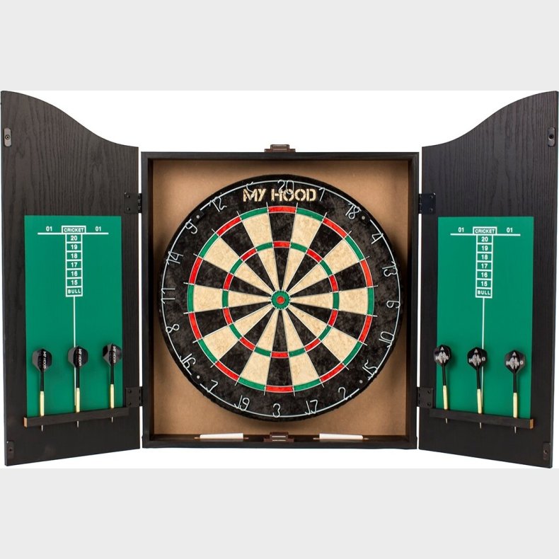 My Hood - Dartskive Og Dartskab S�t - Center Pro