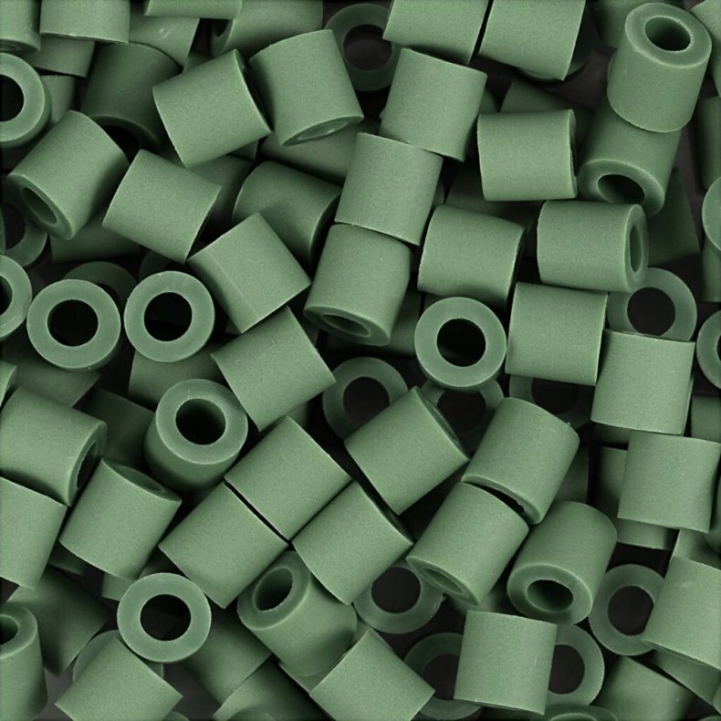 Rr Perler Til Perleplader - Medium - Mrk Grn - 1000 Stk. - Nabbi Biobeads