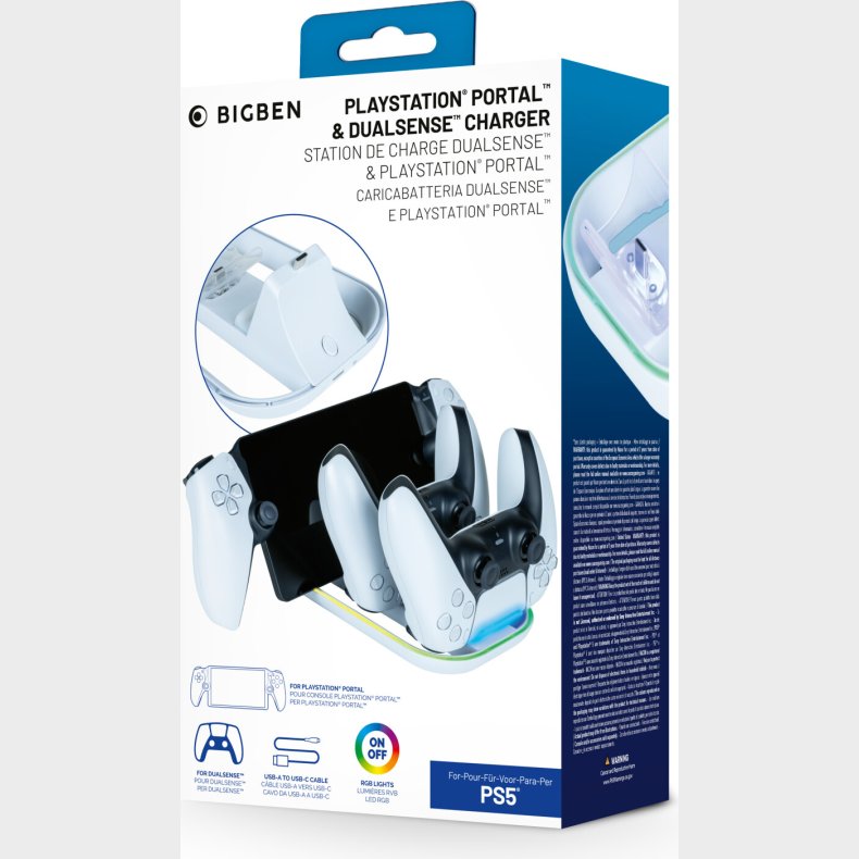 Nacon 3-in-1 Charging Station Rgb White Ps5