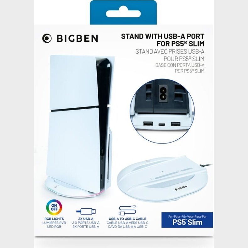 Nacon Vertical Hub Station Rgb White Ps5 Slim