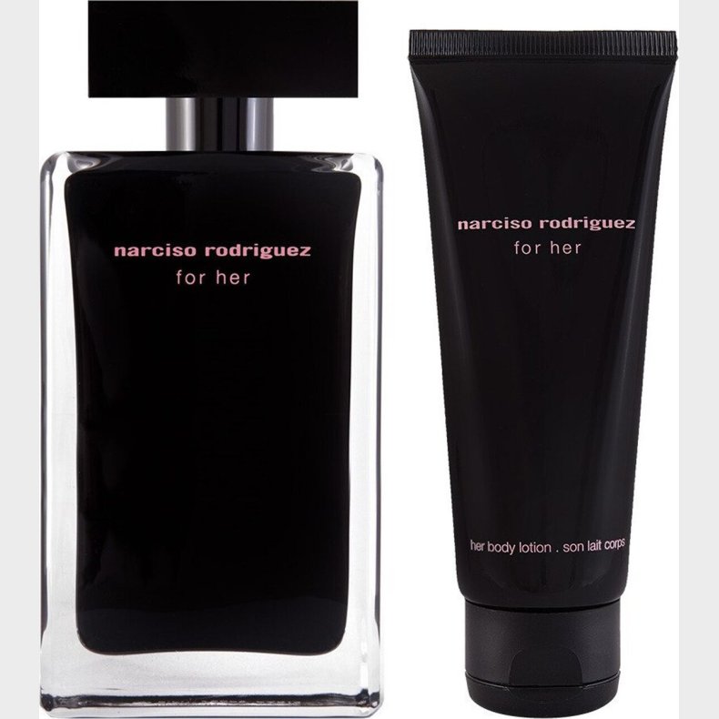 Narciso Rodriquez - For Her Edt 100 Ml + Body Lotion 75 Ml - Giftset