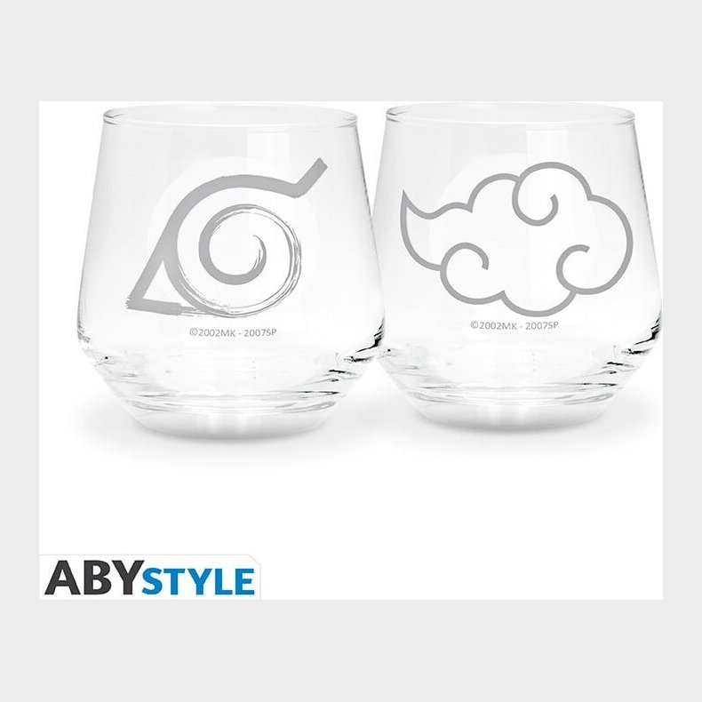 Naruto Shippuden - 2 Glass Set - Konoha & Akatsuki Europe X2