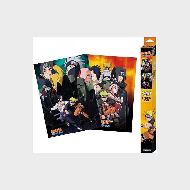Naruto Shippuden Plakater - Ninjas - 2 Stk - 52x38 Cm