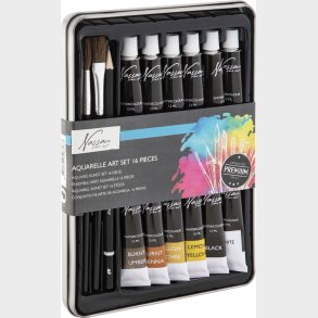 Nassau Fine Art - Akvarelmaling St Med Pensler - 16 Dele