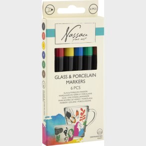 Nassau Fine Art - Tusser Til Glas- Og Porcel�n - 6 Farver
