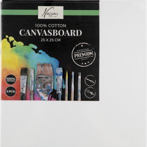 Nassau Fine Art - Malerlrred - Bomuld - 25x25 Cm - 3 Stk