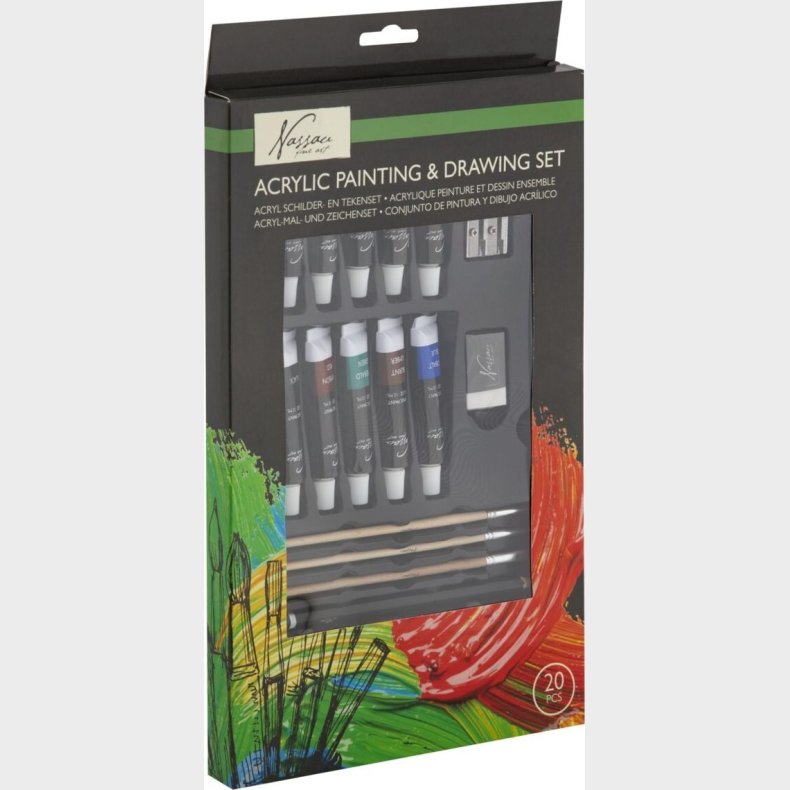 Nassau Fine Art - Male- Og Tegnest - 20 Dele