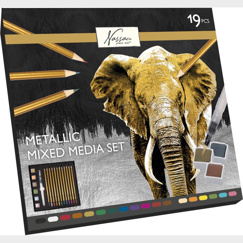 Nassau Fine Art - Metallic Farveblyanter Og Akvarelmaling