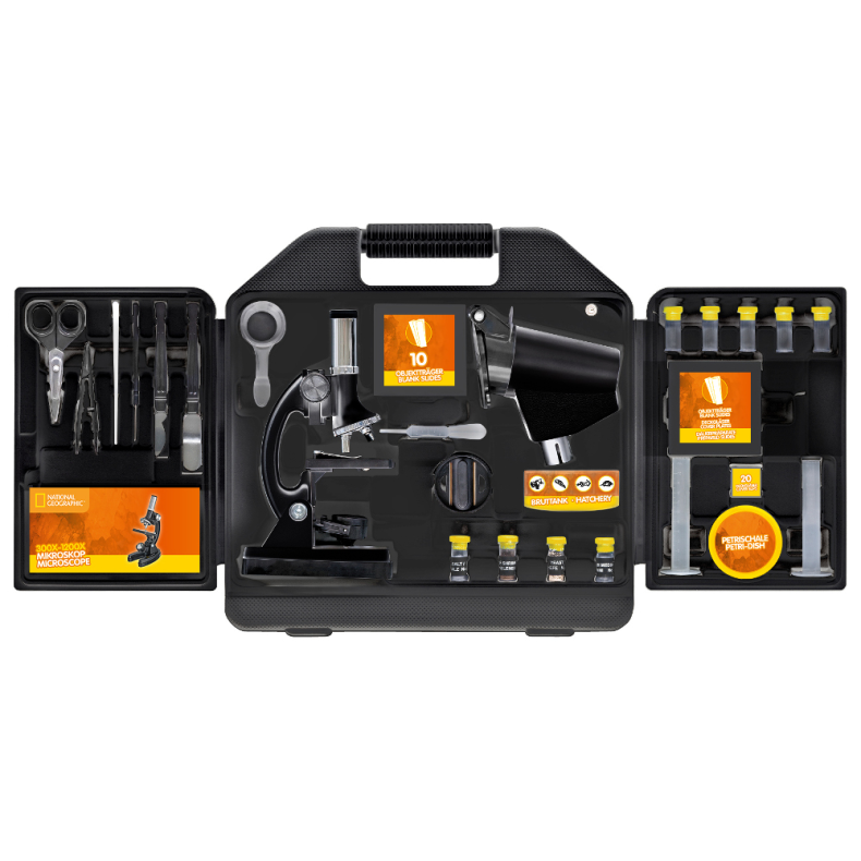National Geographic | Mikroskop 300x-1200x, inkl. kuffert og tilbehr