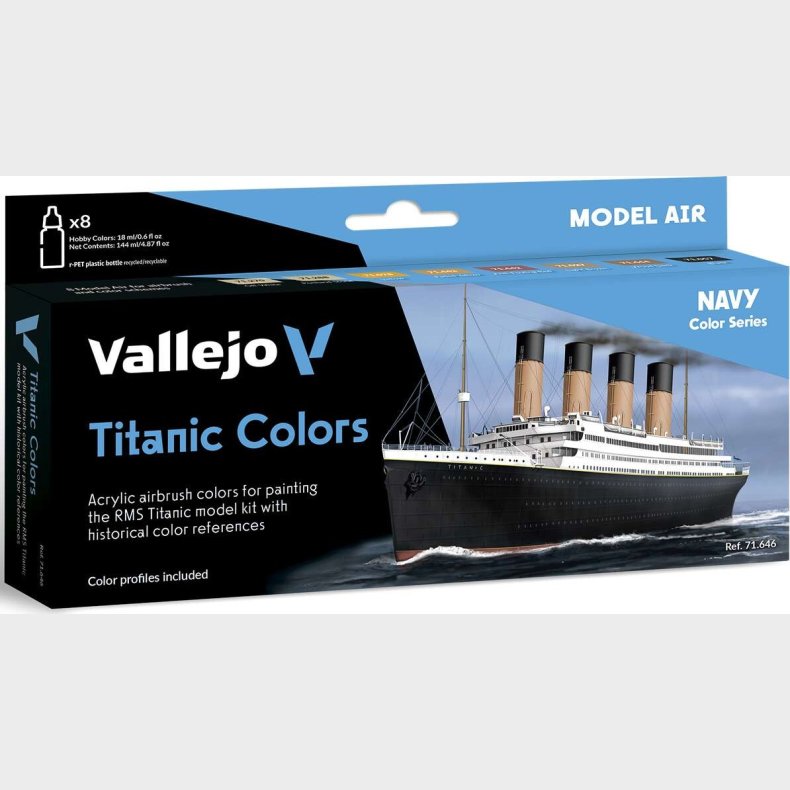 Vallejo - Titanic Maling S�t - 8x17 Ml - 71646