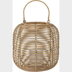 Bloomingville - Nei Lanterne Med Glas - Natur - Rattan
