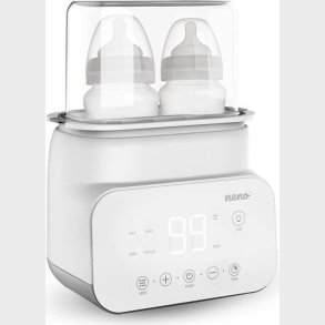 Neno - Vita Sterilisator Og Flaskevarmer - Plads Til To Flasker