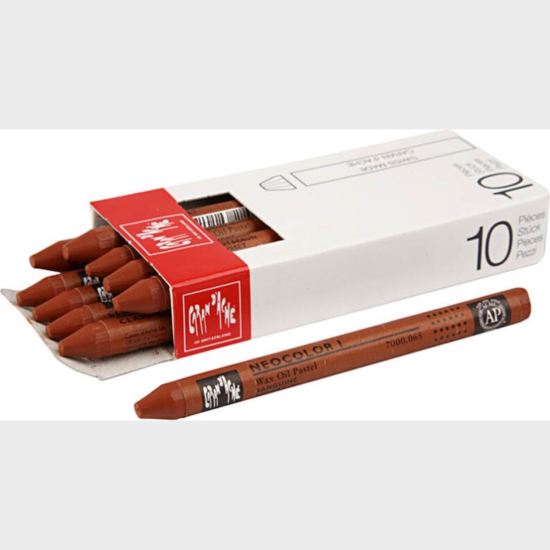 Caran Dache - Neocolor I - Wax Oil Pastel Kridt - Russet - 10 Stk.