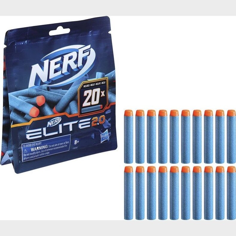 Nerf Skud - Elite 2.0 Darts - 20 Skumpile