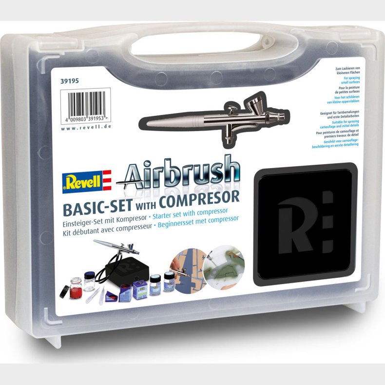 Revell - Airbrush Basic Set With Compressor - 39195
