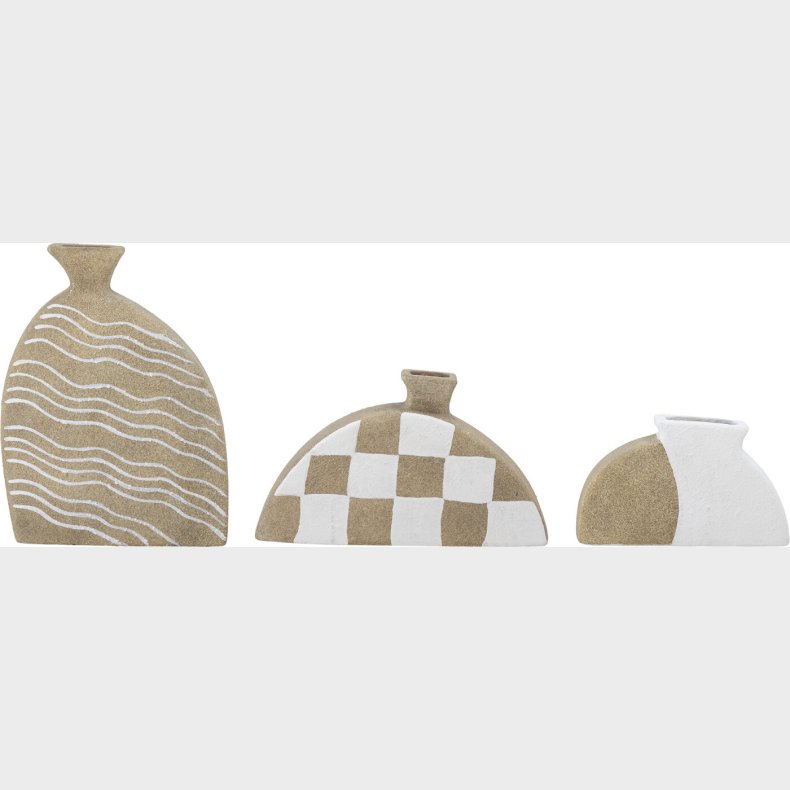 Bloomingville - Nezha Deko Vase - Natur - Terrakotta - St Med 3 Stk