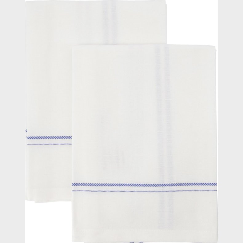 Nicolas Vah - Viskestykker - Amow - Hvid Og Bl - 2 Stk