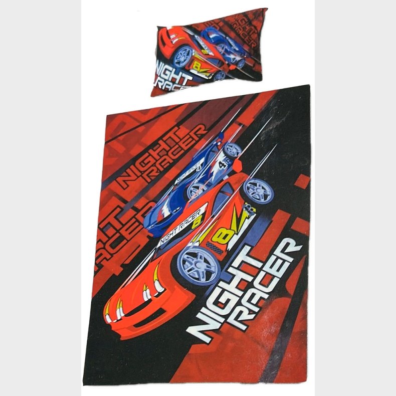 Night Racer Bil Sengetj (100 procent bomuld!)