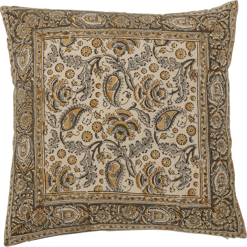 Bloomingville - Nill Pude - Grn - Bomuld - 40x40 Cm