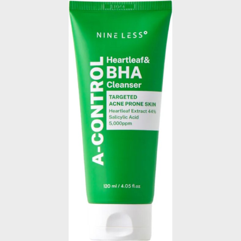 Nineless - A-control Heartleaf Bha Clearpore Cleanser 120 Ml - Rens
