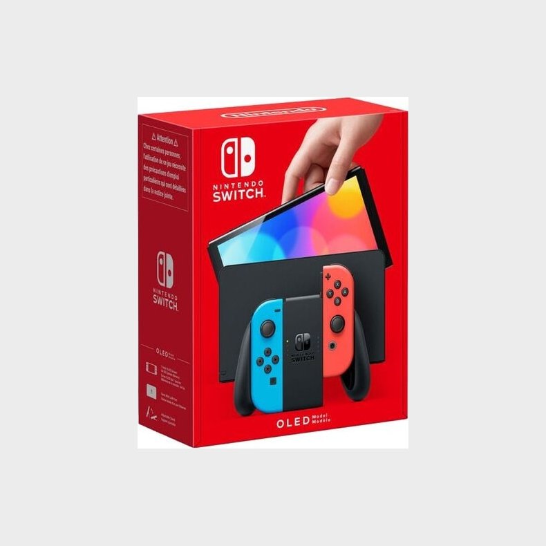 Nintendo Switch Oled Console - Neon Red/blue