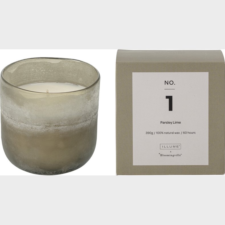 Illume X Bloomingville - No. 1 - Parsley Lime Duftlys - Grn - Sojavoks