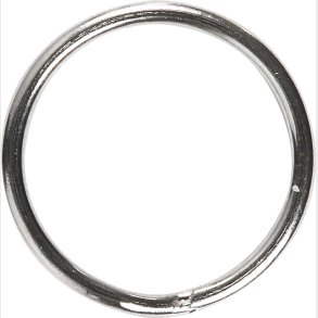 Ngleringe - Slv - Spliringe -  15 Mm - 10 Stk
