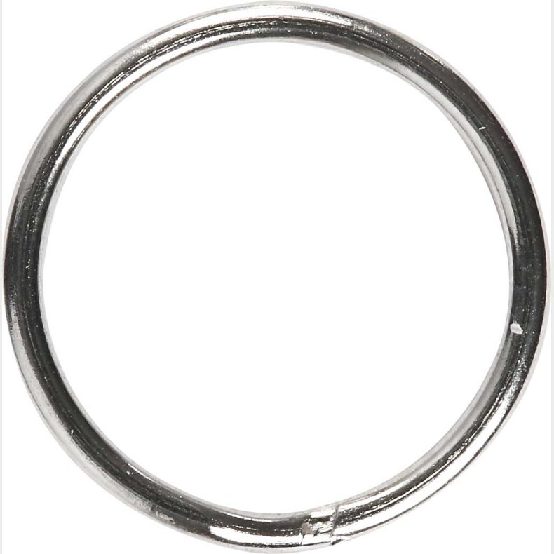 Ngleringe - Slv - Spliringe -  15 Mm - 10 Stk