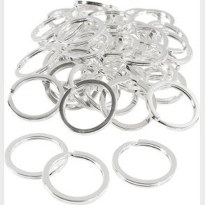 N�gleringe - S�lv - Splitringe - � 28 Mm - 50 Stk