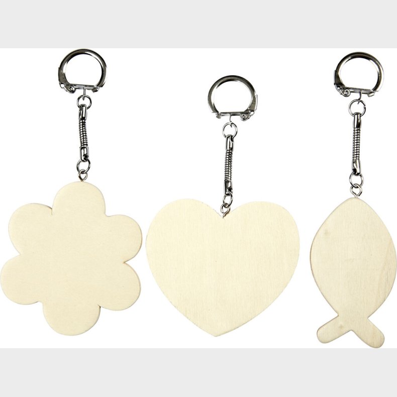 Ngleringe Med Trskilt - Str. 6-7 Cm - Tykkelse 3 Mm - 12 Stk.