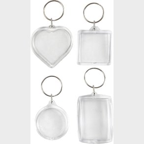 Ngleringe Med Vedhng Til Billede - 40-50 Mm - 4 Stk