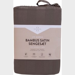 Nordisk - Noel Bambus Satin Senget�j - Lys Mokka - 140x200 Cm, 60x63 Cm