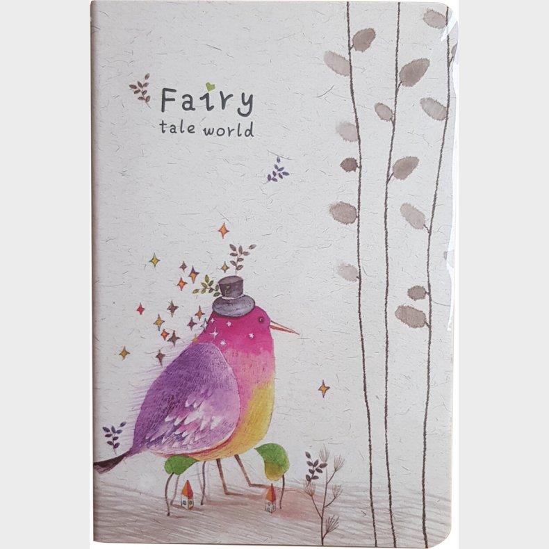 Notesbog 14 X 21 Cm - Linjeret Fairytale Bird
