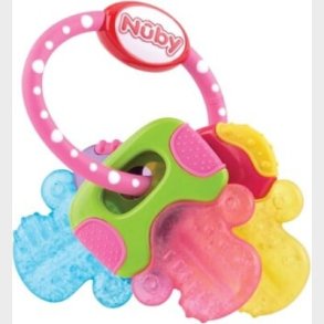 Nuby - Bide-icybite N�gler - 3m+pink/bl�/gu