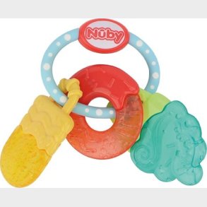 Nuby - Icy Bite Sweets Bidering Gul/turkis/rd + 3m