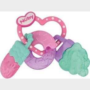 Nuby - Icy Bite Sweets Bidering Pink/turkis/lilla + 3m