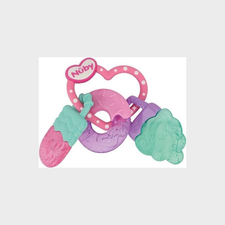 Nuby - Icy Bite Sweets Bidering Pink/turkis/lilla + 3m