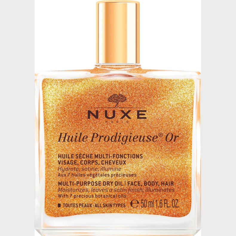 Nuxe Huile Prodigieuse Gold Dry Oil Til - Ansigt Krop Og Hr 50 Ml