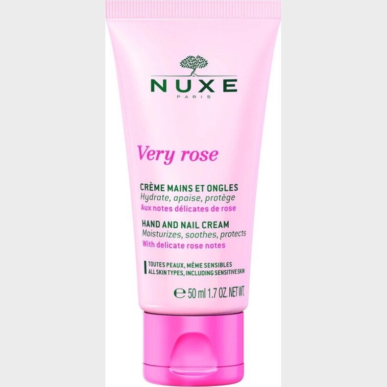 Nuxe - Very Rose Hand And Nail Cream 50 Ml - Hndcreme