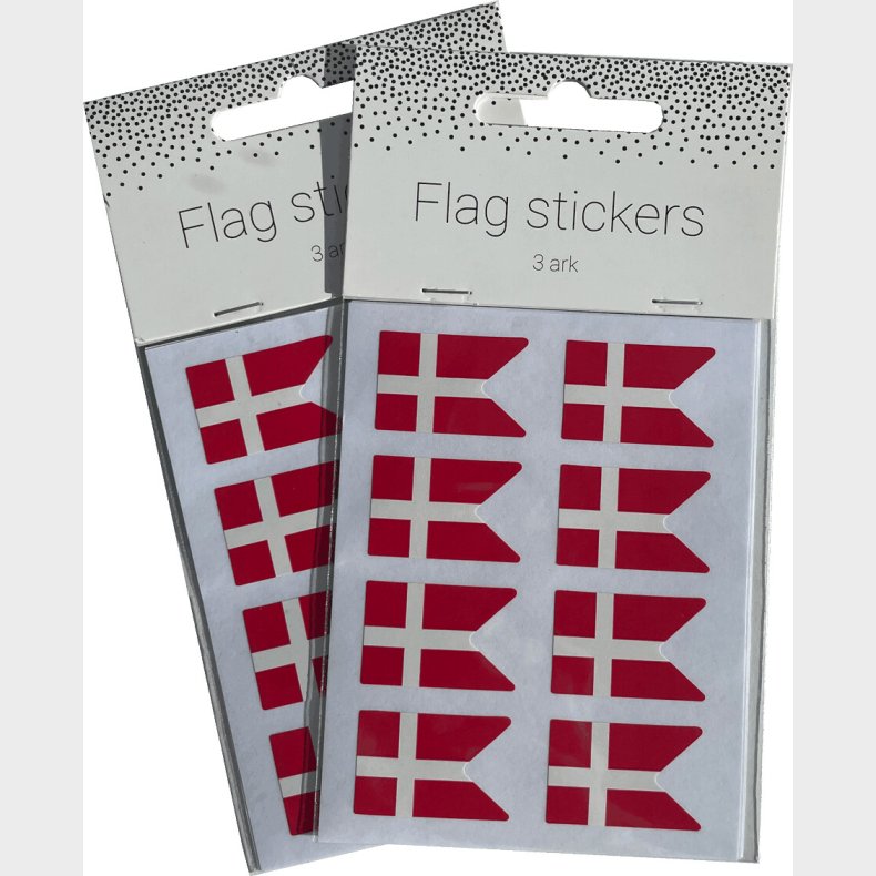 Oblater / Stickers Med Flag - 3 Ark - 24 Stk - Scanseason