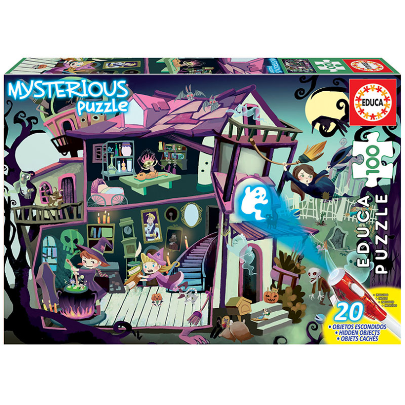 educa | Observationspuslespil 100 brk, UV - Spgelseshus