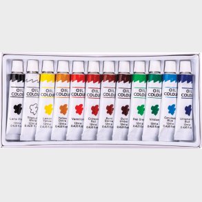 Oliefarver Med M 12 Tuber  12 Ml