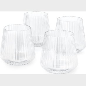 Olsen Home - Plastik Glas M. Riller - 4 Pak - 9  9  9 Cm