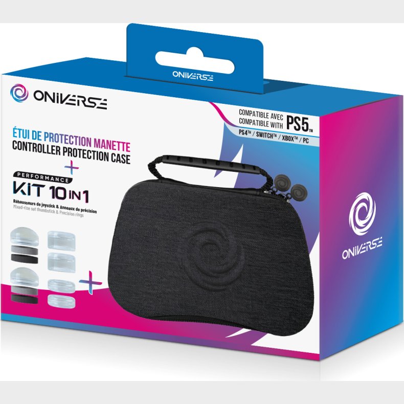 Oniverse Controller Case With 10 Accessories 4 Rings + 6 Silicon Cap - Grey